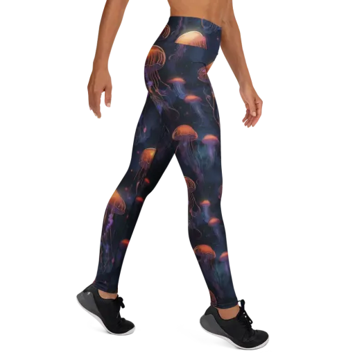 Luminous Undertow on a Yoga Leggings