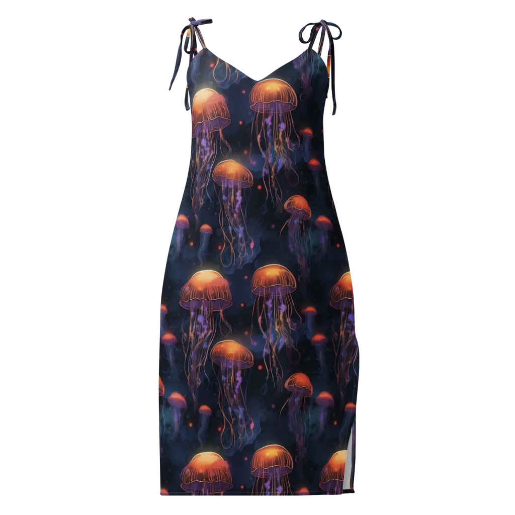 Luminous Undertow on Slip Dress — Front
