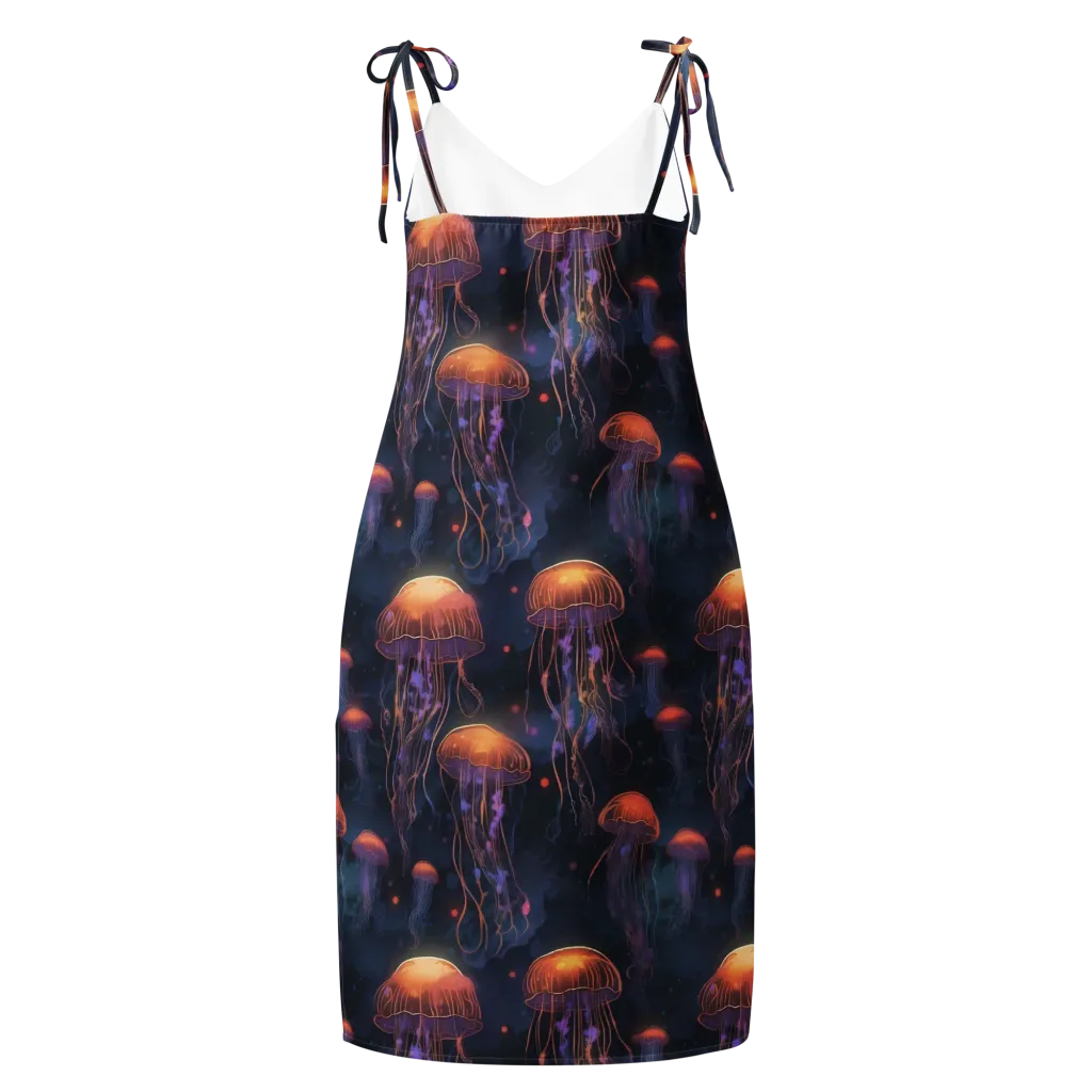 Luminous Undertow on Slip Dress — Back