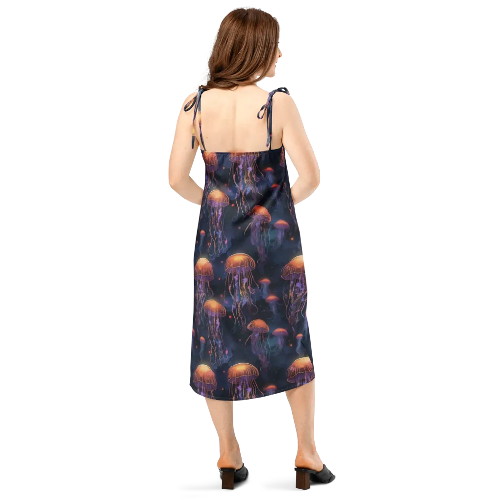 Luminous Undertow on Slip Dress — Back