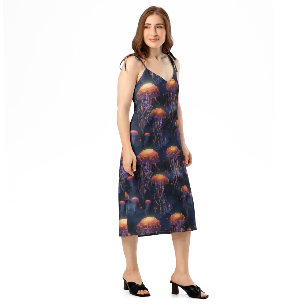 Luminous Undertow on Slip Dress — Right Front