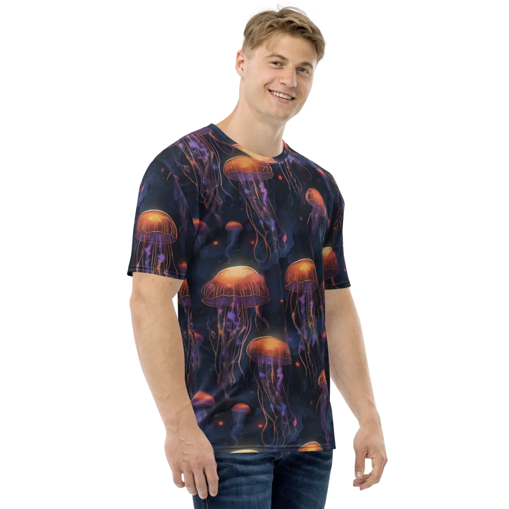 Luminous Undertow on Men's Crew Neck T-Shirt — Right