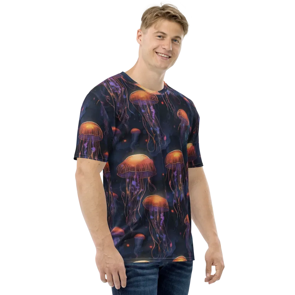Luminous Undertow on Men's Crew Neck T-Shirt — Right