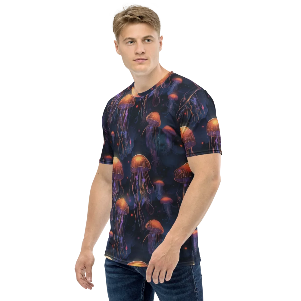Luminous Undertow on Men's Crew Neck T-Shirt — Left