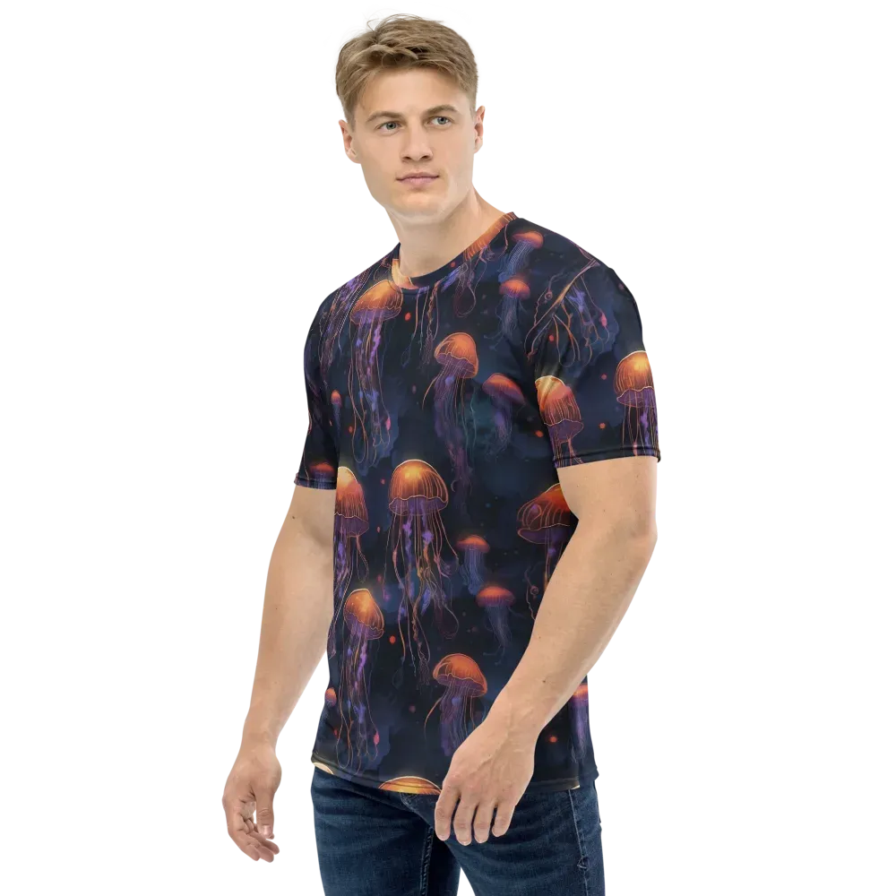 Luminous Undertow on Men's Crew Neck T-Shirt — Left