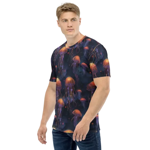 Luminous Undertow on a Men's Crew Neck T-Shirt
