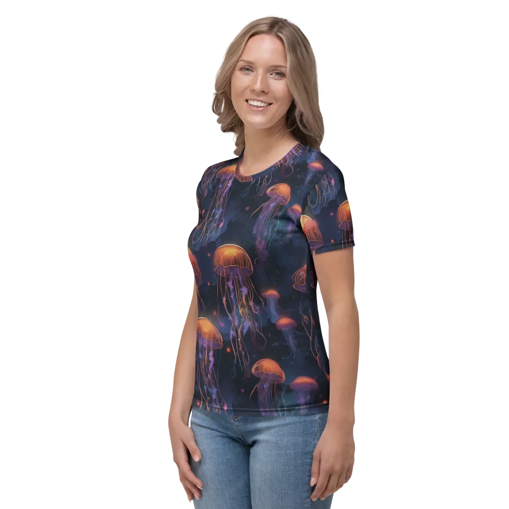 Luminous Undertow on Women's Crew Neck T-Shirt — Left