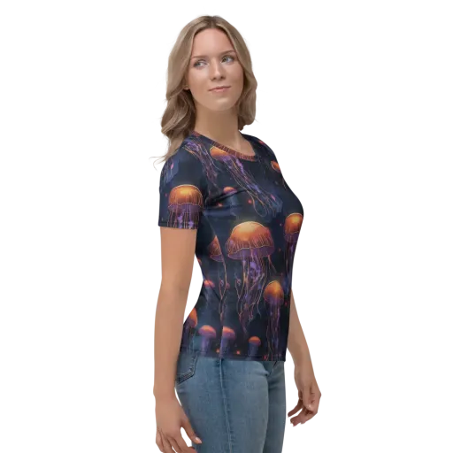 Luminous Undertow on a Women's Crew Neck T-Shirt