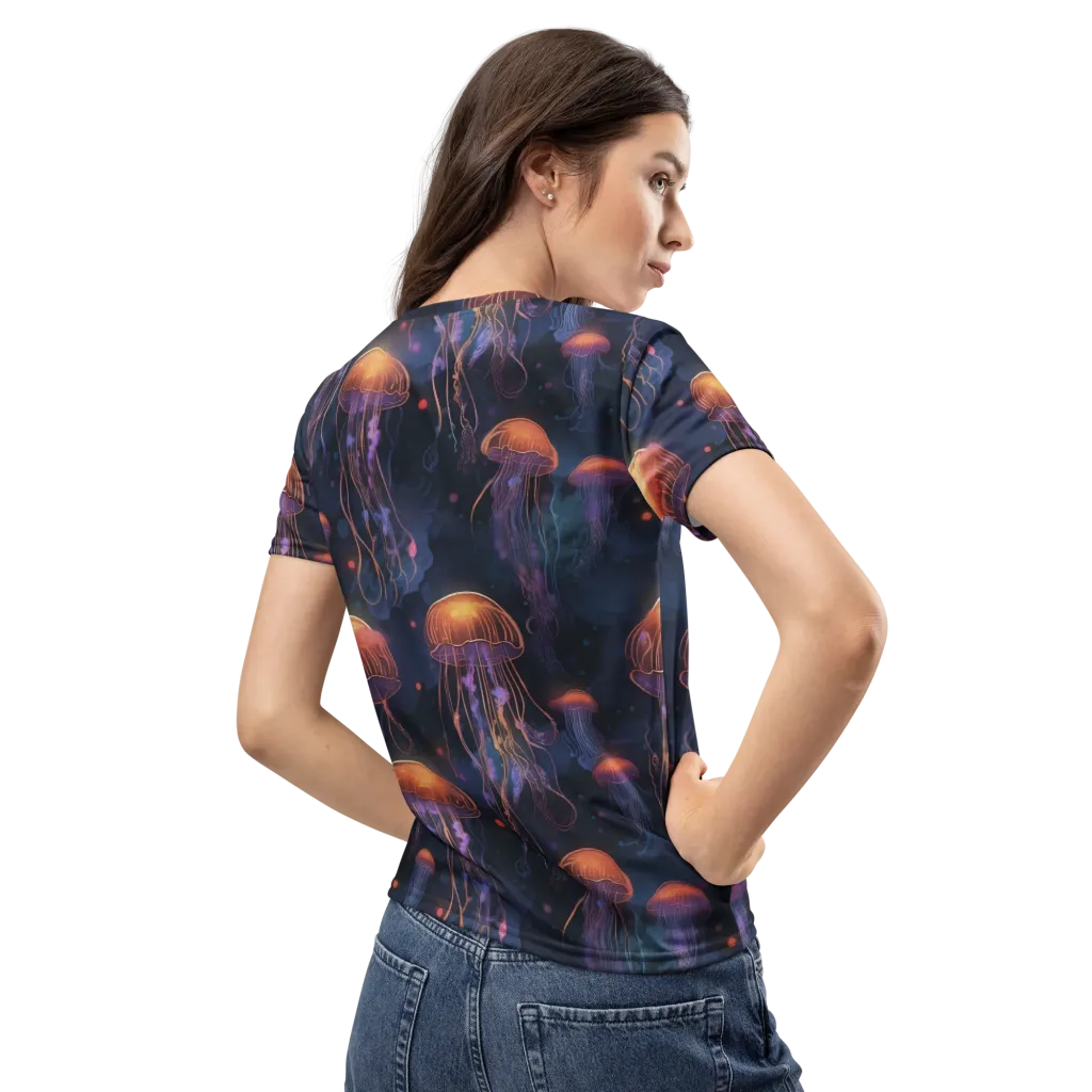 Luminous Undertow on Women's Crew Neck T-Shirt — Back