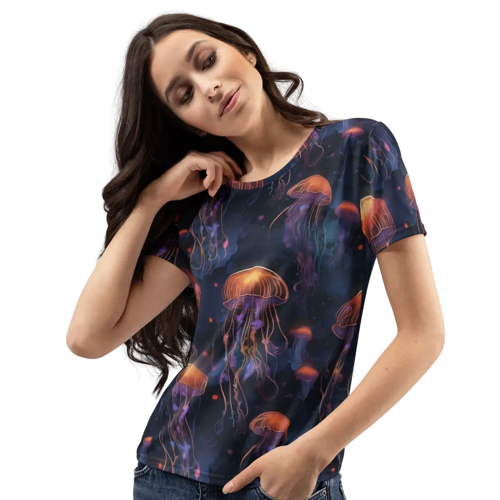 Luminous Undertow on Women's Crew Neck T-Shirt — Left Front