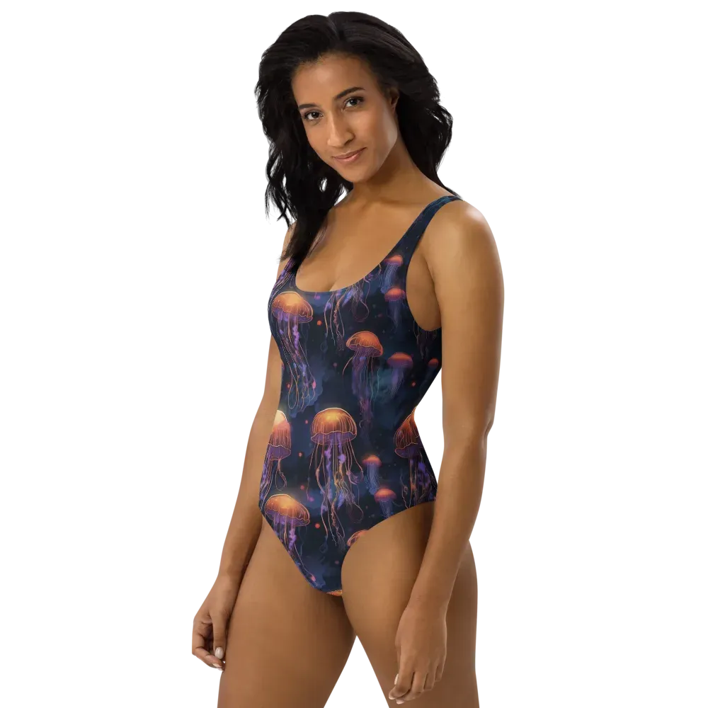 Luminous Undertow on One-Piece Swimsuit — Left