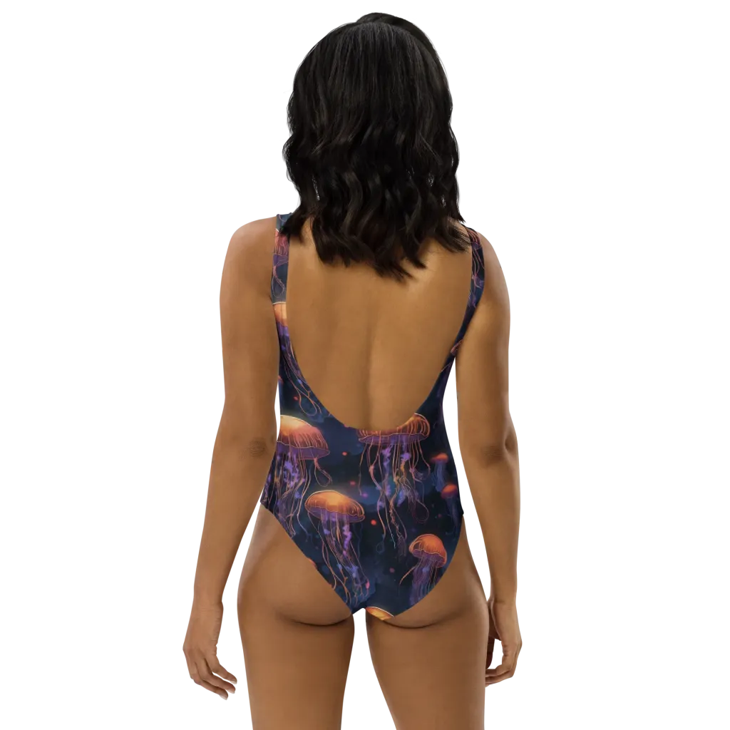 Luminous Undertow on One-Piece Swimsuit — Back