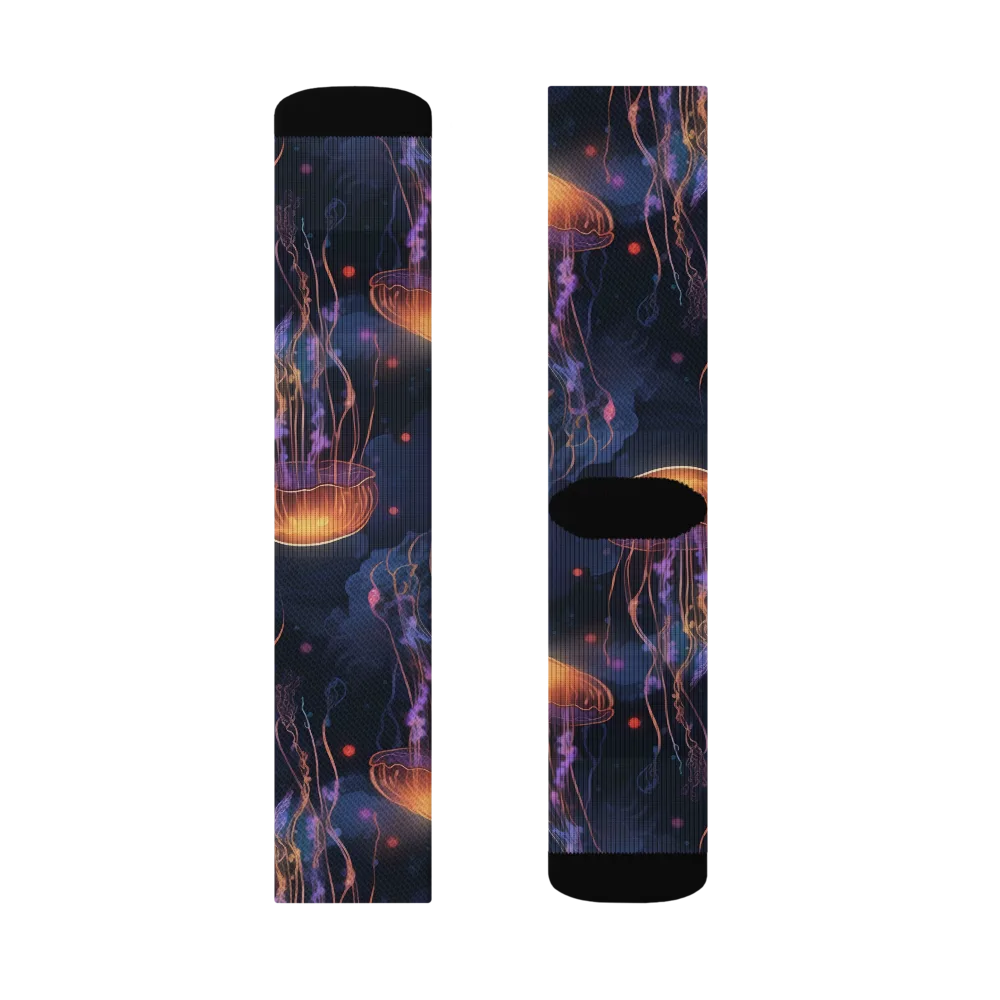Luminous Undertow on Socks — Left Sock