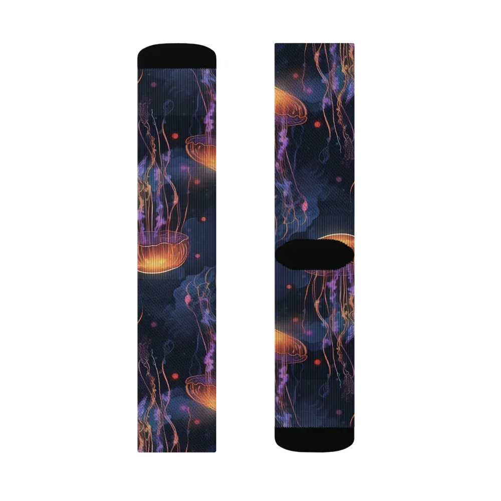 Luminous Undertow on Socks — Right Sock