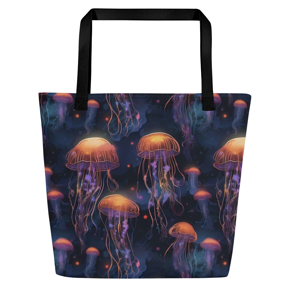 Luminous Undertow on Large Tote Bag W/ Pocket — Front