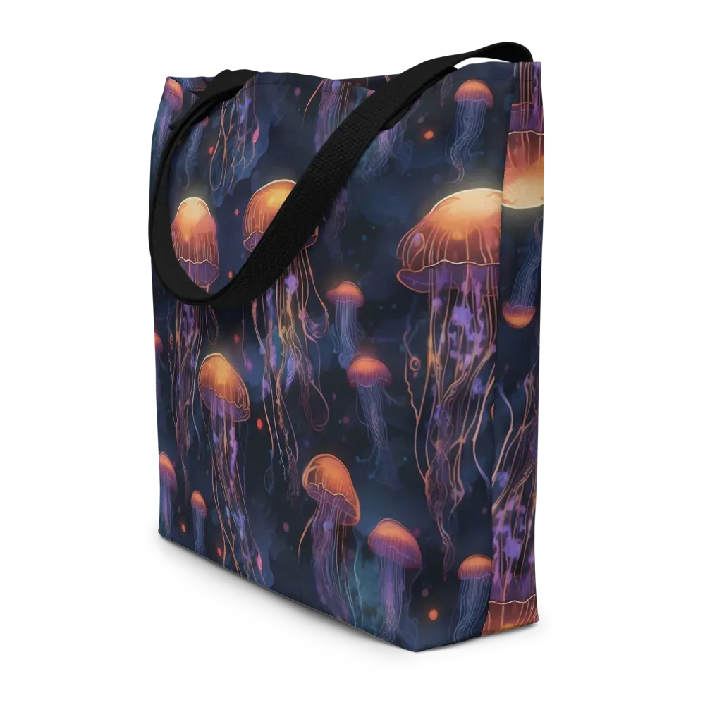 Luminous Undertow on Large Tote Bag W/ Pocket — Front