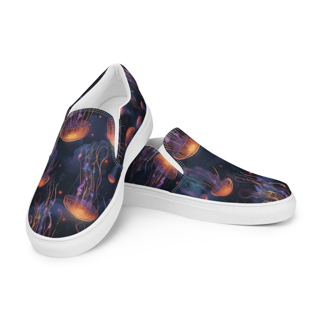 Luminous Undertow on Women's Slip-On Canvas Shoes — Left Front