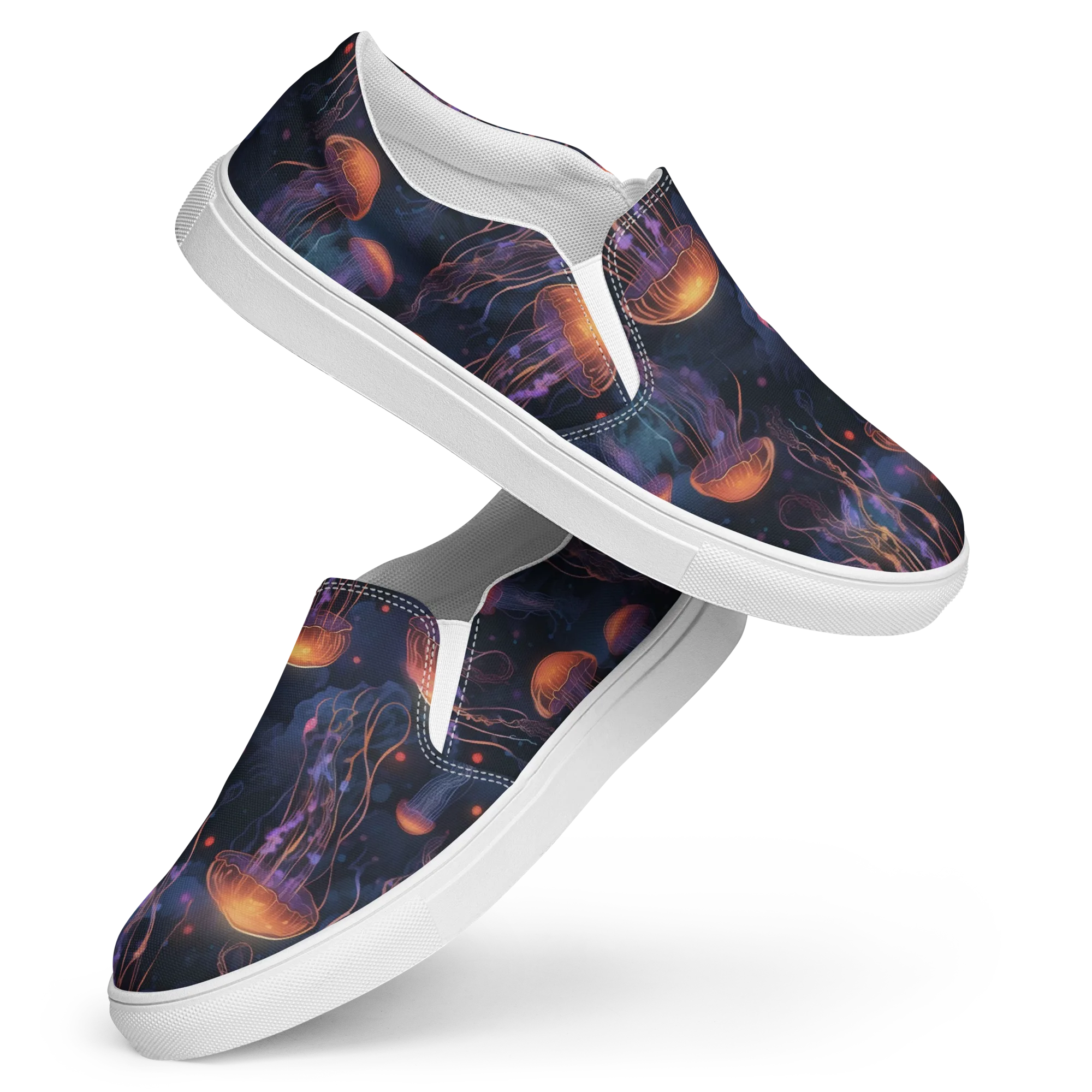 Luminous Undertow on Women's Slip-On Canvas Shoes — Front