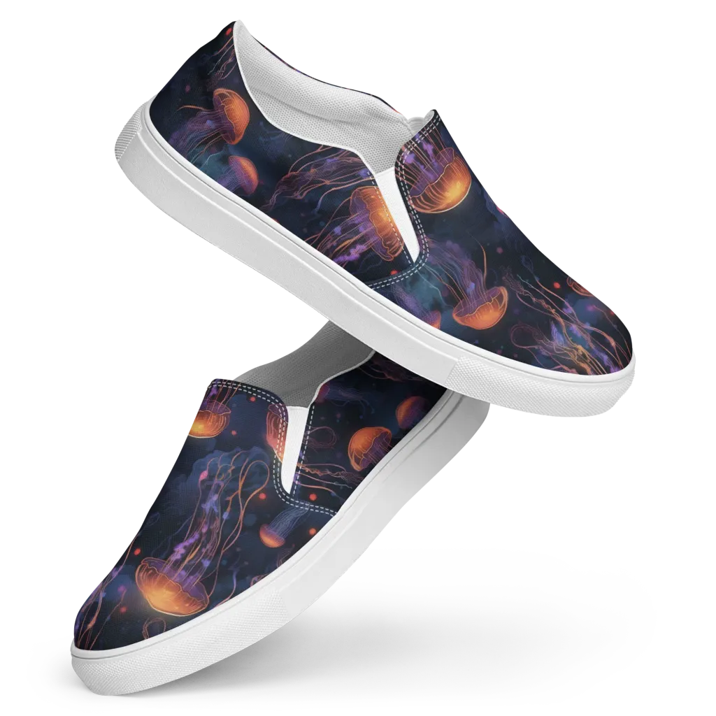 Luminous Undertow on Women's Slip-On Canvas Shoes — Front