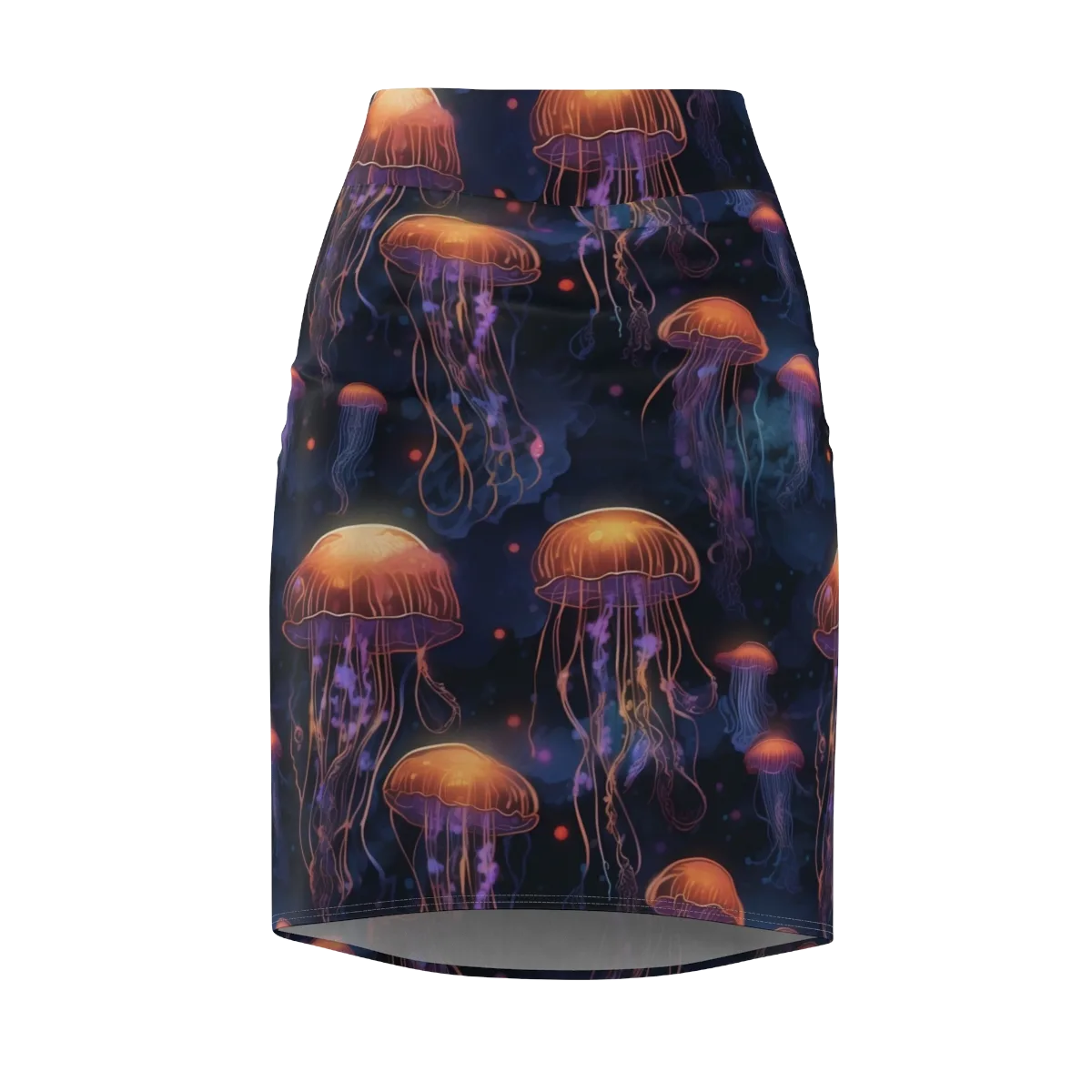 Luminous Undertow on Pencil Skirt — Front