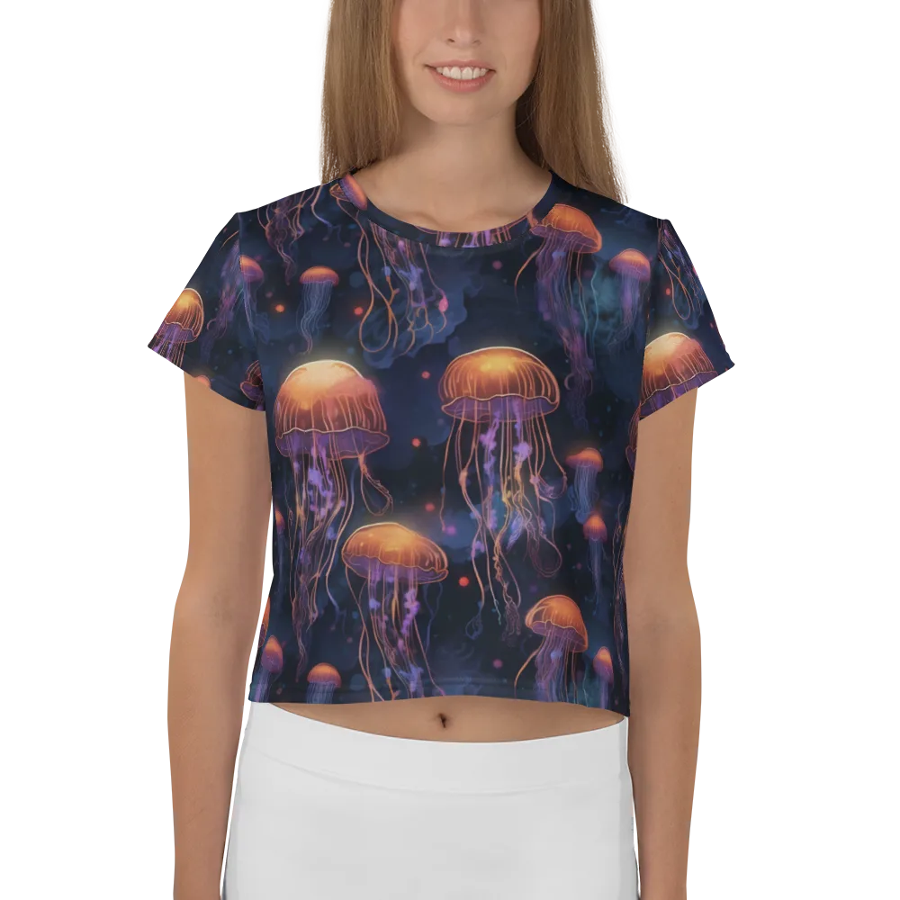 Luminous Undertow on Crop Tee — Front