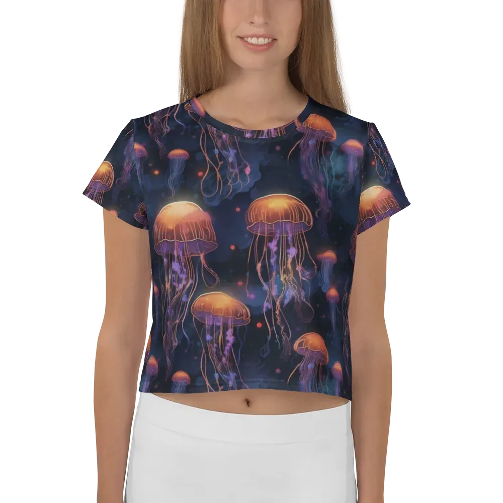 Luminous Undertow on Crop Tee — Front