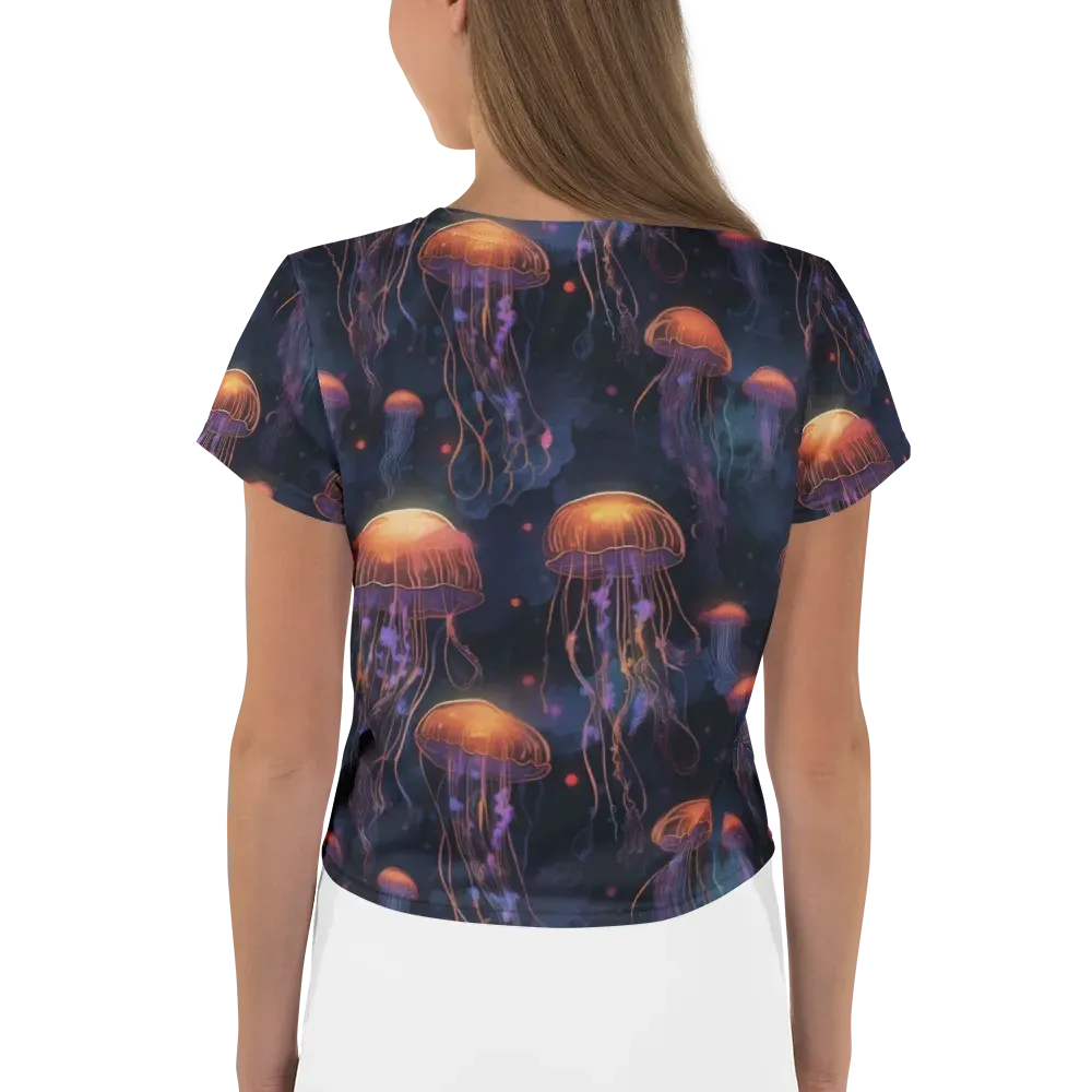 Luminous Undertow on Crop Tee — Back