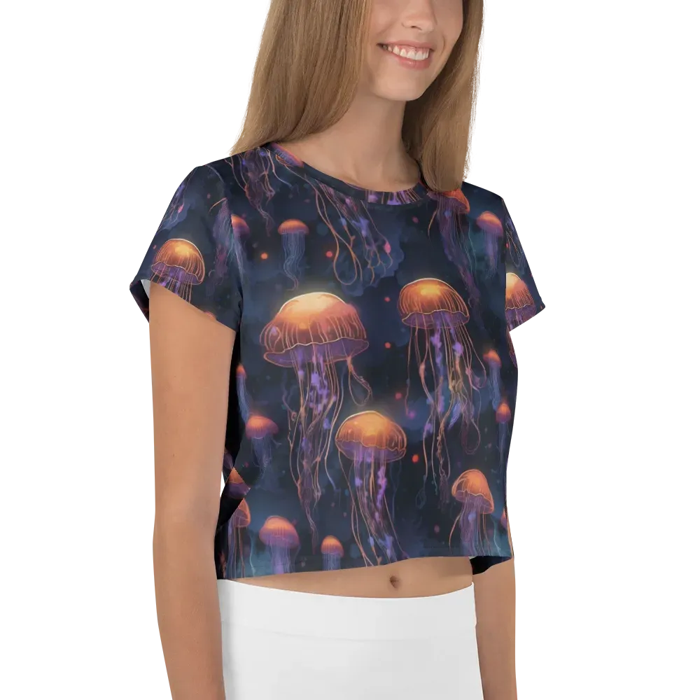 Luminous Undertow on Crop Tee — Right