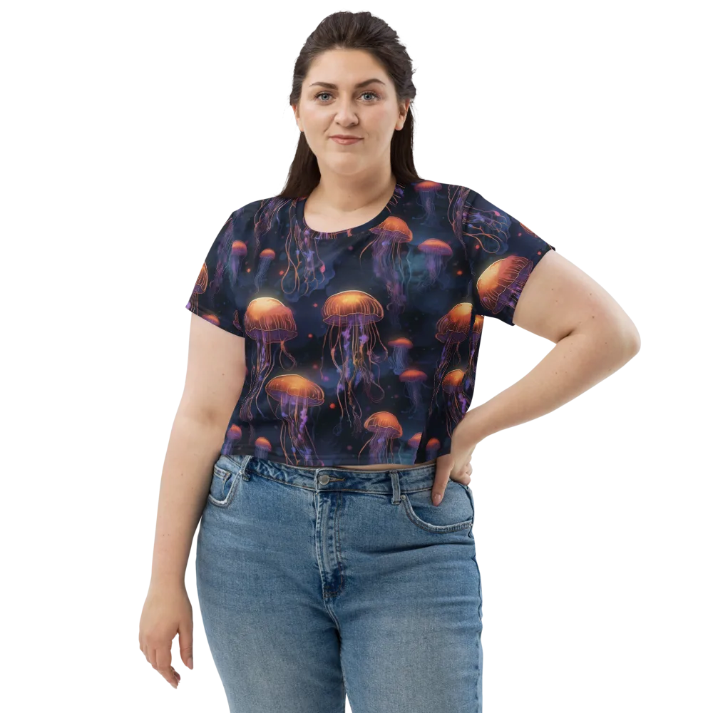 Luminous Undertow on Crop Tee — Front