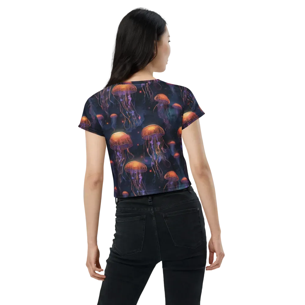 Luminous Undertow on Crop Tee — Back