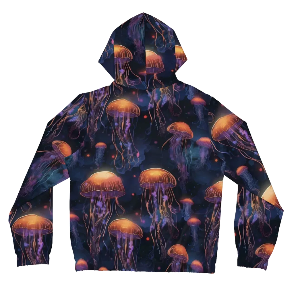 Luminous Undertow on Women's Full-Zip Hoodie — Back