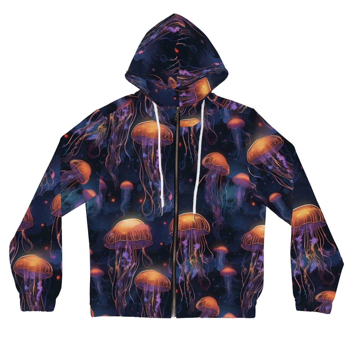 Luminous Undertow on Women's Full-Zip Hoodie — Front
