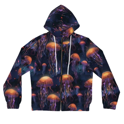Luminous Undertow on a Women's Full-Zip Hoodie