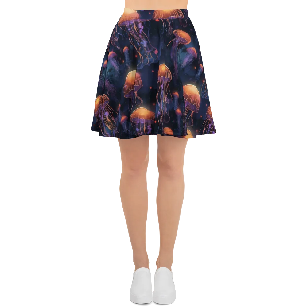 Luminous Undertow on Skater Skirt — Front