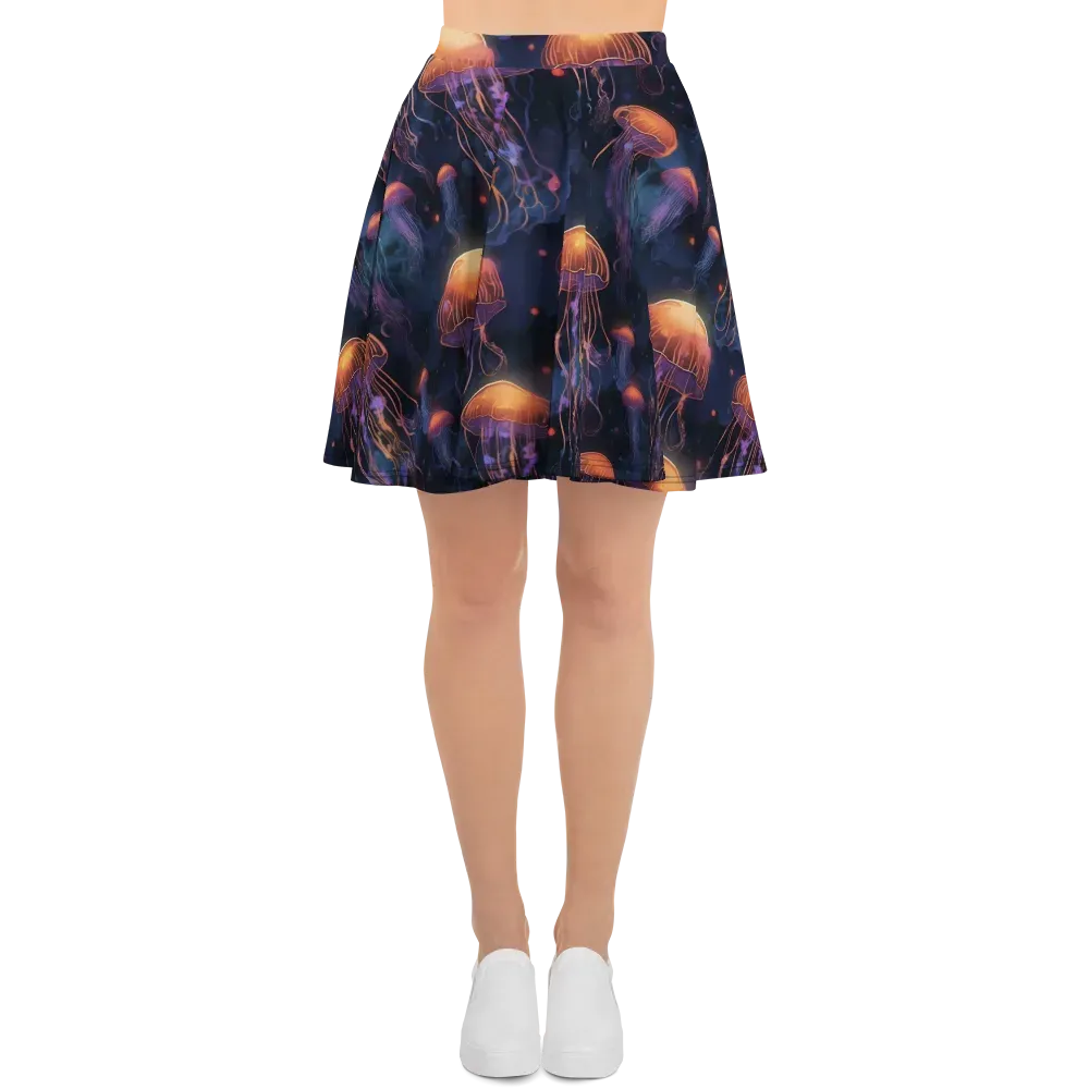 Luminous Undertow on Skater Skirt — Front