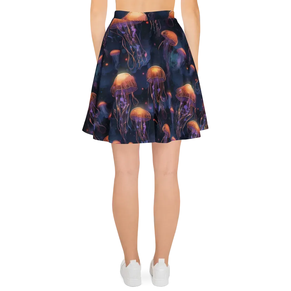 Luminous Undertow on Skater Skirt — Back