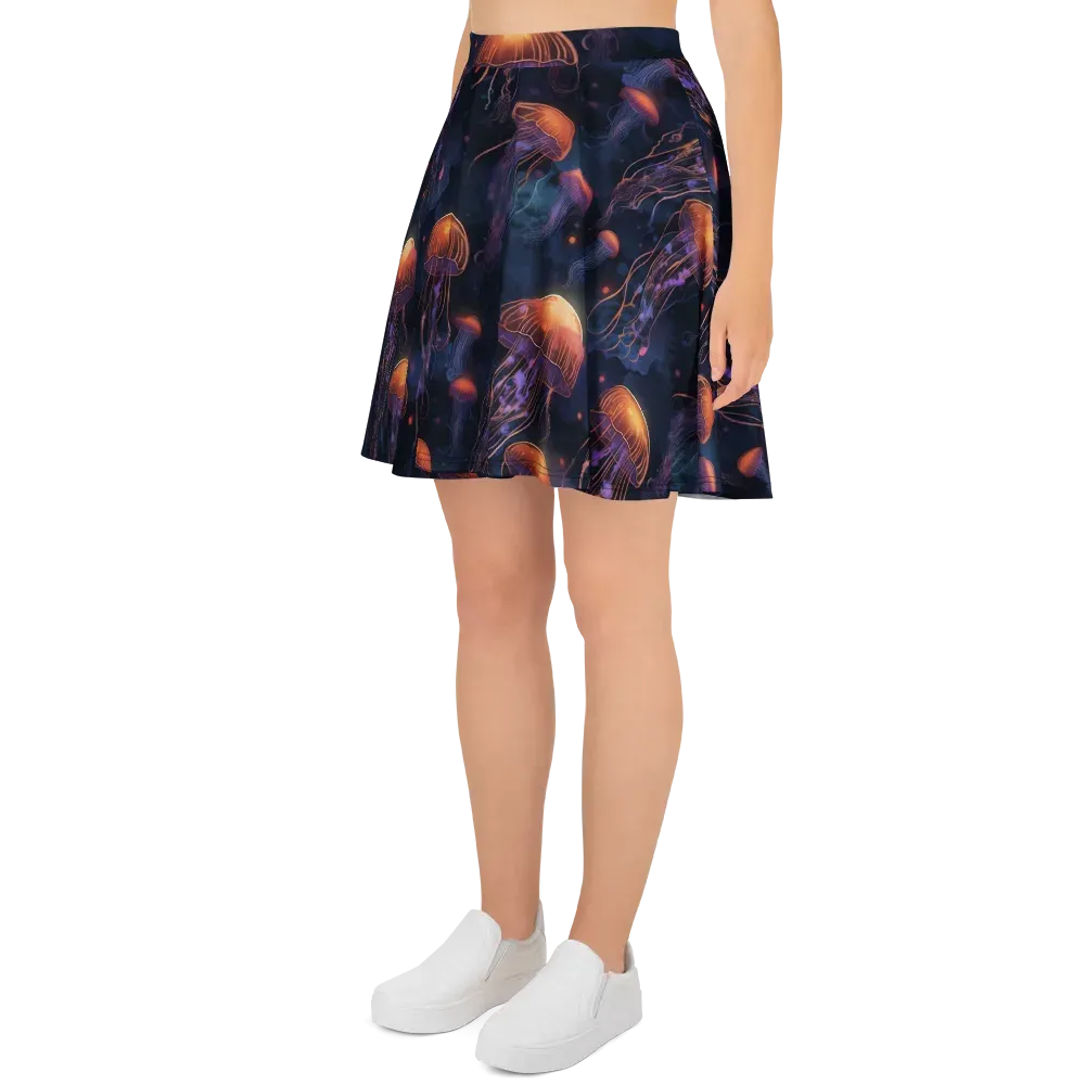 Luminous Undertow on Skater Skirt — Left
