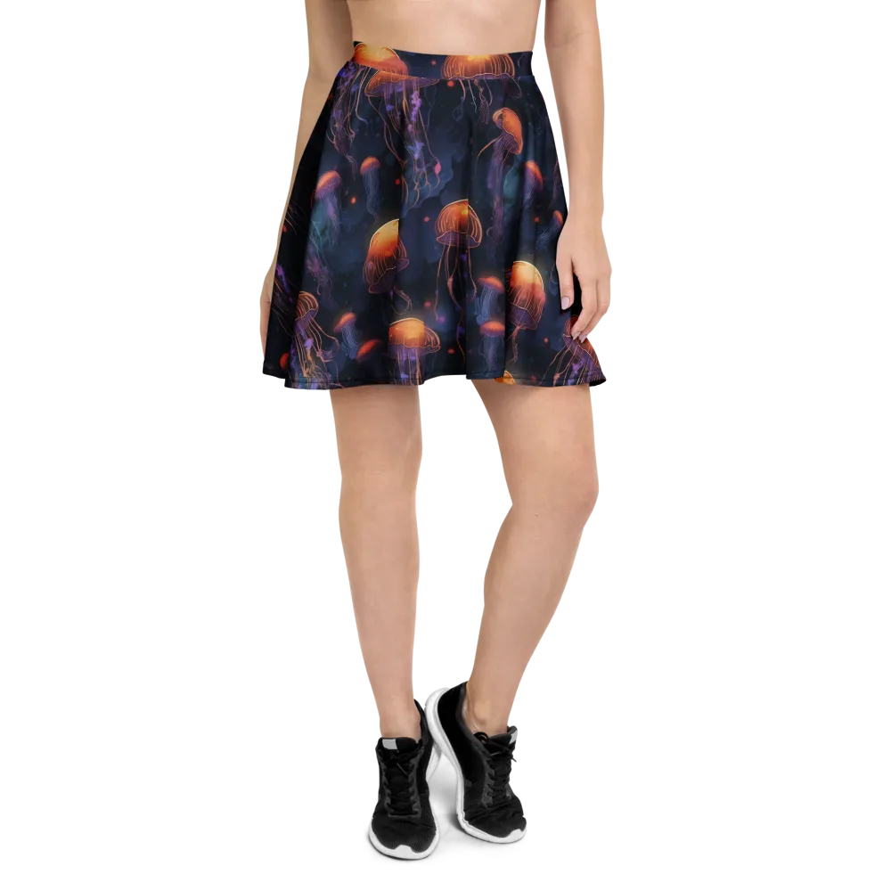 Luminous Undertow on Skater Skirt — Front