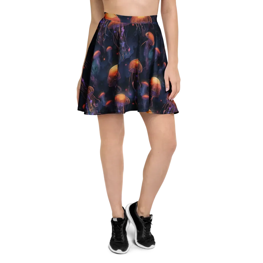 Luminous Undertow on Skater Skirt — Front