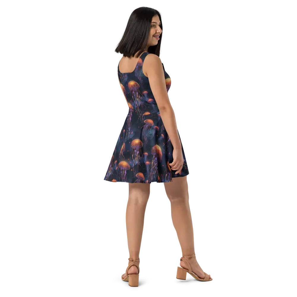 Luminous Undertow on Skater Dress — Right