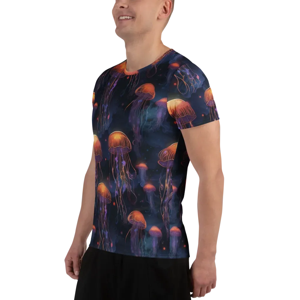 Luminous Undertow on Men's Athletic T-Shirt — Left