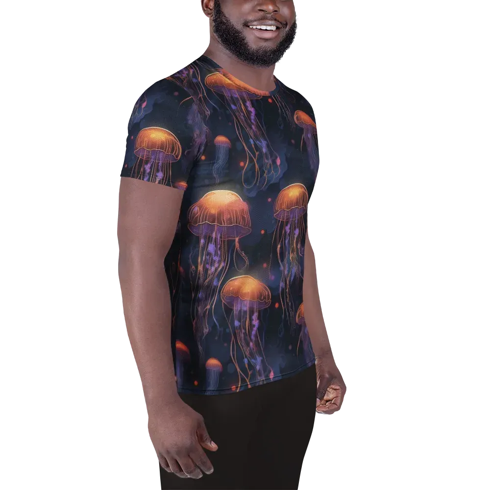 Luminous Undertow on Men's Athletic T-Shirt — Right