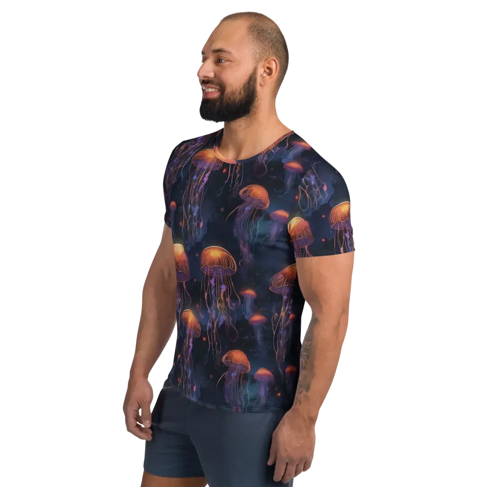 Luminous Undertow on Men's Athletic T-Shirt — Left