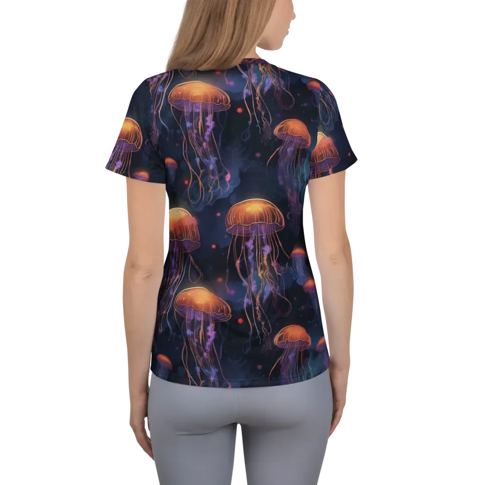Luminous Undertow on Women's Athletic T-Shirt — Back
