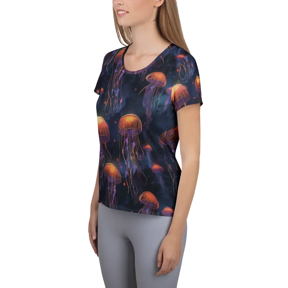 Luminous Undertow on Women's Athletic T-Shirt — Left