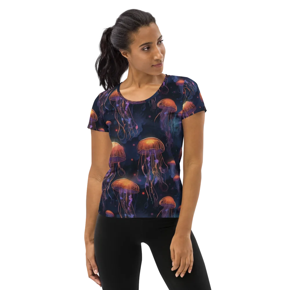 Luminous Undertow on Women's Athletic T-Shirt — Front