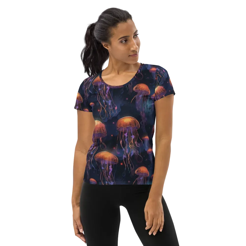Luminous Undertow on Women's Athletic T-Shirt — Front