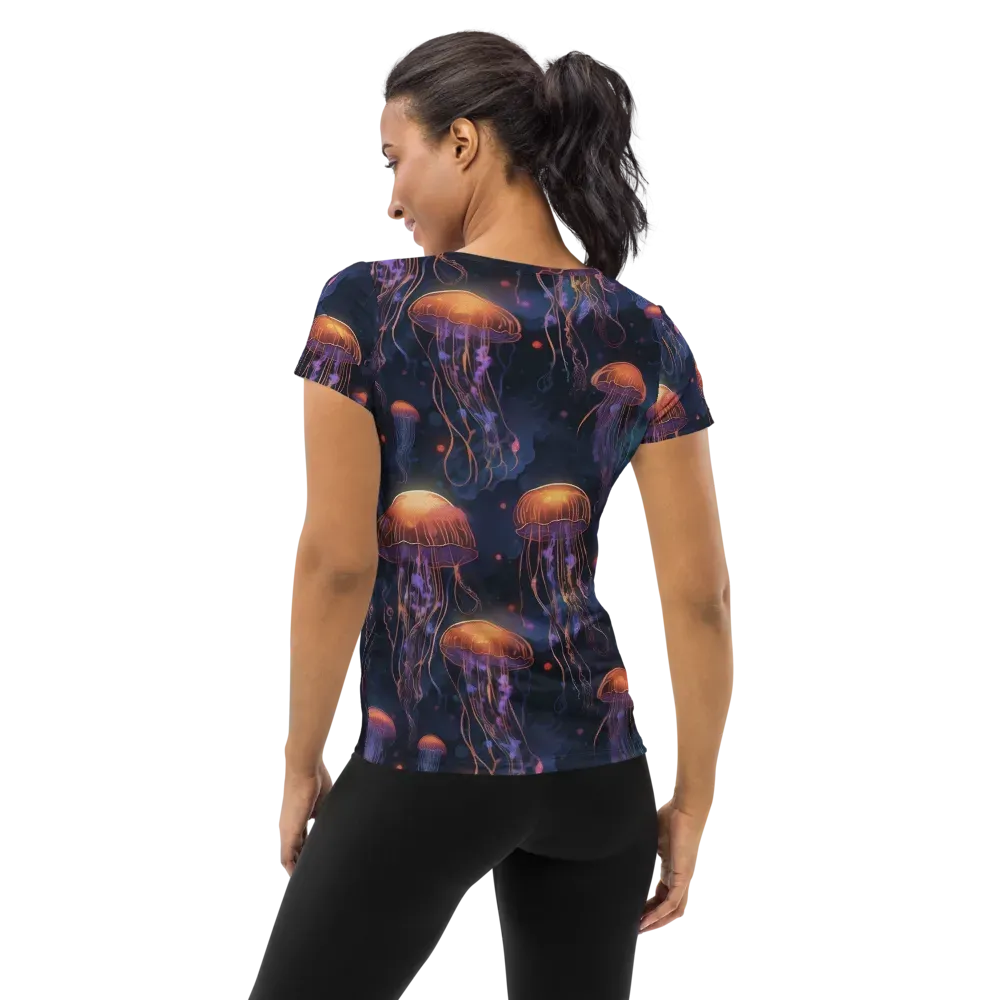 Luminous Undertow on Women's Athletic T-Shirt — Back