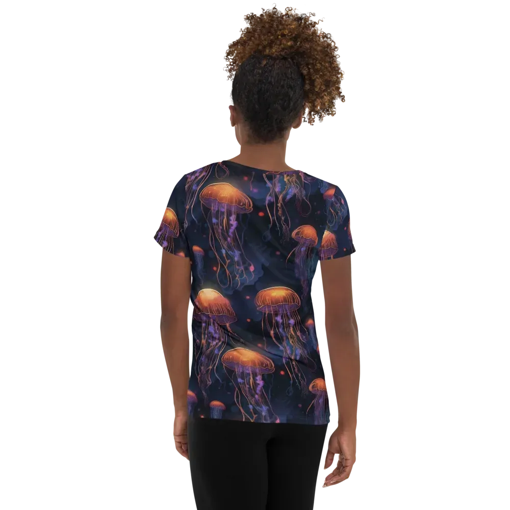 Luminous Undertow on Women's Athletic T-Shirt — Back