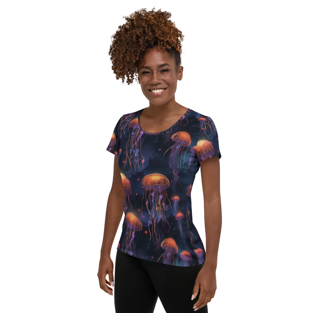Luminous Undertow on Women's Athletic T-Shirt — Left